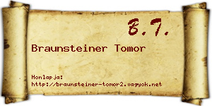 Braunsteiner Tomor névjegykártya